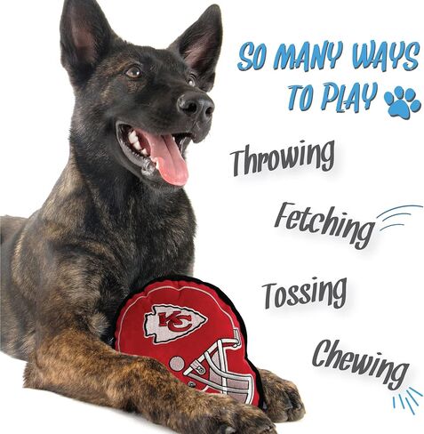 The 1st Ever Tough but Smooth Dog Toy NFL Buffalo Bills Football Helmet Tough Pet Toy. A Premium Quality Doggie Toy with Built-in Squeaker. Sports Fans Favorite Chew Toy in Saudi Arabia