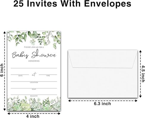 Baby Shower Invitation Kit, Diaper Raffle Games, Books For Baby, Boho Dream Catcher Baby Gender Reveal Fill In Invites Cards, Each Design 25 Cards & 25 Envelopes （A Total of 100 set）- BABYSET-014 in Kuwait