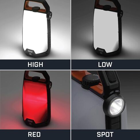 Bushnell Lantern: 1000L LED Lantern with Flashlight Mode, Red Mode, IPX4 Water Resistant, and 300 Hour Max Runtime - Essential Glamping, Camping Gear, and Emergency Prep Lantern in Kuwait