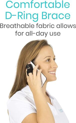 Vive Trigger Finger Splint Brace - Middle, Pinky, Pointer, Ring and Thumb Support - Palm Strap Included - Straighten Curved or Broken Fingers - Adjustable, Breathable Fit - Aluminum Pain Relief Guard in Saudi Arabia