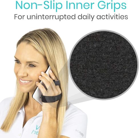 Vive Trigger Finger Splint Brace - Middle, Pinky, Pointer, Ring and Thumb Support - Palm Strap Included - Straighten Curved or Broken Fingers - Adjustable, Breathable Fit - Aluminum Pain Relief Guard in Saudi Arabia