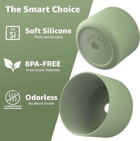 كم حذاء من السيليكون من Jmoe USA + مقبض يد لزجاجة مياه Owala سعة 40 مل | مطاط سيليكون خالٍ من مادة BPA ومخصص للطعام | غطاء مصد سفلي واقٍ مضاد للانزلاق | يحمي من الخدوش والخدوش (الدنيم) in Kuwait