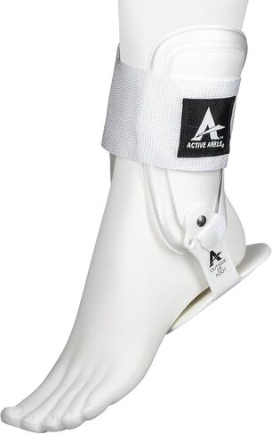 دعامة كاحل صلبة T2 من Active Ankle للحماية من الإصابات ودعم التدحرج، التشجيع، كرة القدم، دعامات الكاحل للكرة، هدايا للكرة، ارتداء الجوارب في أي رياضة، أبيض in Saudi Arabia