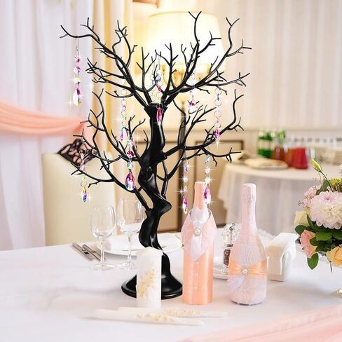 Ysleen 2 قطعة شجرة صناعية للطاولة المركزية لشجرة عيد الفصح وحفلات عيد الميلاد وديكور المنزل الداخلي والخارجي 23.6 بوصة (أسود) in Kuwait