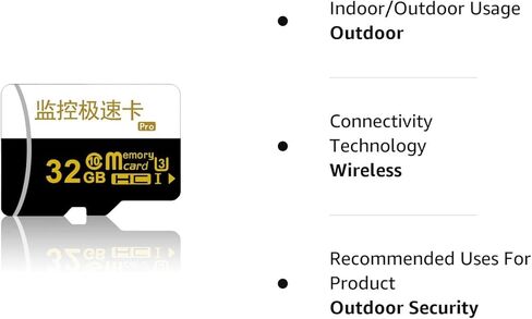 بطاقة SD خارجية كامارا من بي تي زي، بطاقة ذاكرة MicroSD HC 32GB، بطاقة TF فئة 10 متوافقة مع كاميرا المراقبة جيد تك in Kuwait