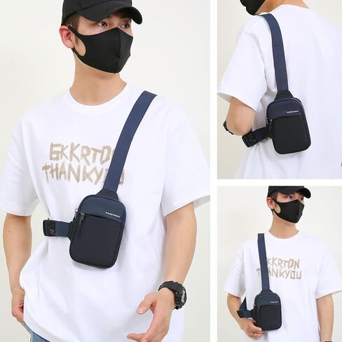 Mini Sling Bag Men Small Crossbody Bag Women Fanny Packs Casual Phone Chest Bag Waterproof Slim Personal Pocket Bag Backpack for Travel Hiking in Kuwait