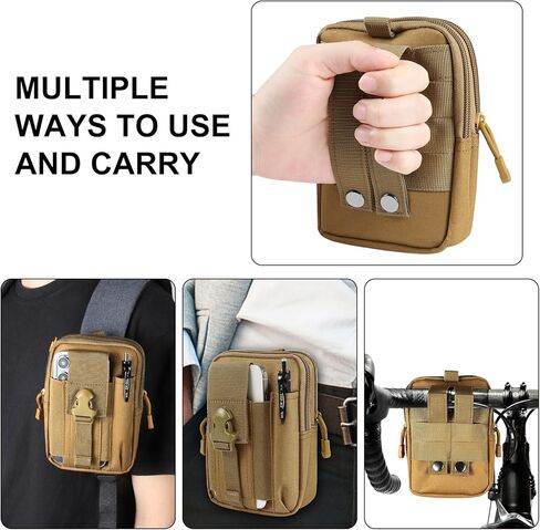 HAWEEL التكتيكية الخصر الحقيبة فائدة EDC مول الخصر حزام حقيبة الهاتف الحقيبة الحافظة محفظة حمل مقسم حقيبة للهواتف الذكية ، أدوات in Kuwait