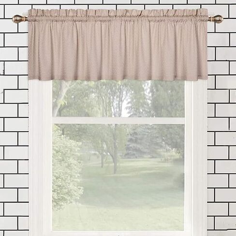 GlowSol Farmhouse Tier Curtains Solid Color Tiers for Kitchen Water Resistant Tiers for Bathroom Window Treatment Home Decor Tiers Rod Pocket ( White, 30"×30", Set of 2 ) in Saudi Arabia