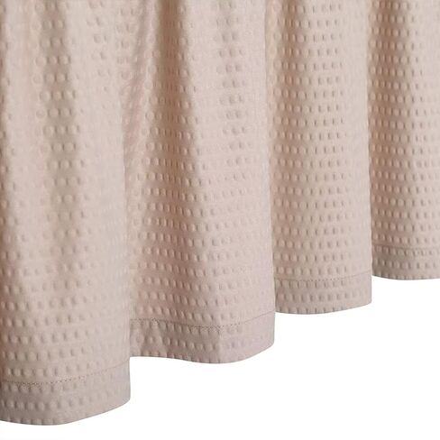 GlowSol Farmhouse Tier Curtains Solid Color Tiers for Kitchen Water Resistant Tiers for Bathroom Window Treatment Home Decor Tiers Rod Pocket ( White, 30"×30", Set of 2 ) in Saudi Arabia