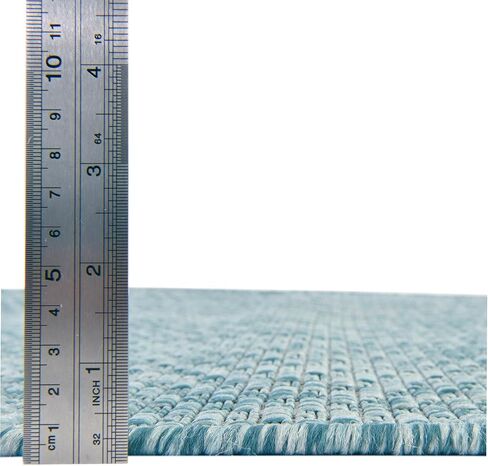 Rugs.com سجادة مجموعة صلبة للأماكن الخارجية - سجادة مسطحة من الزبرجد بطول 6 أقدام مثالية للممرات والمداخل in Kuwait