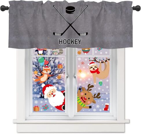 Golf Curtain Valance, Golf Sport American Flag Wooden Short Rod Pocket Window Treatment for Living Room, Bedroom, Kitchen, Bathroom, 1 Panel, 54" W x 18" L in Kuwait