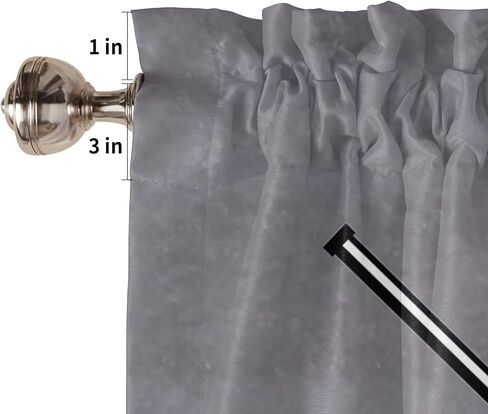 Golf Curtain Valance, Golf Sport American Flag Wooden Short Rod Pocket Window Treatment for Living Room, Bedroom, Kitchen, Bathroom, 1 Panel, 54" W x 18" L in Kuwait