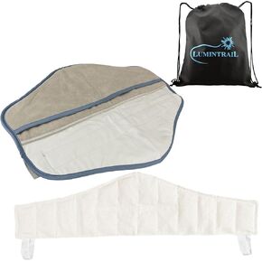 Chattanooga Heating Pad Hot Pack, 24" Neck Contour Hydrocollator Moist Heat Pack with Terry Cover Sling for Pain Relief, Reusable Heating Pad for Neck and Shoulders, with a Lumintrail Drawstring Bag in Kuwait