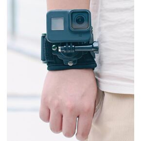 لوفولو حزام معصم للكاميرا الرياضية دوار 360 درجة متوافق مع جوبرو هيرو 12 11 10 9 8 7 6 سيشن، ابيمان، شاومي يي، اس جيه كام، دي جيه اي اوسمو اكشن 3، انستا 360 ومعظم كاميرات الاكشن in Kuwait