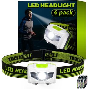 مصباح أمامي LED يعمل بالبطارية من Fulighture، زاوية قابلة للتعديل، عصابة رأس مريحة، خفيف الوزن ومحمول، مقاوم للماء IPX4، مناسب للأنشطة الخارجية والاستخدام اليومي in Kuwait