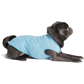 Sun Shield Dog Tee – T-Shirt for Canines – UV Protection, Pet Anxiety Relief, Wound Care – Protects Against Foxtails, Aids Alopecia - Machine Washable, All Season – Size 2 – Ocean Blue