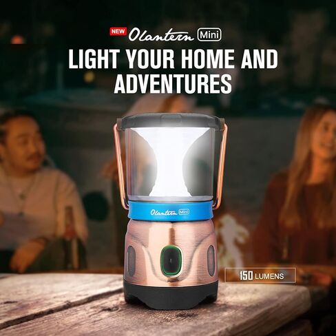 OLIGHT Olantern Mini 150 Lumens LED MCC مصباح يدوي قابل لإعادة الشحن، 4 أوضاع خافتة، شعاع 360 درجة فانوس صغير مثالي للصيد والتخييم وصيد الأسماك والطوارئ والمنزل (رمادي البازلت) in Saudi Arabia