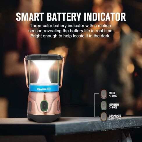 OLIGHT Olantern Mini 150 Lumens LED MCC مصباح يدوي قابل لإعادة الشحن، 4 أوضاع خافتة، شعاع 360 درجة فانوس صغير مثالي للصيد والتخييم وصيد الأسماك والطوارئ والمنزل (رمادي البازلت) in Saudi Arabia