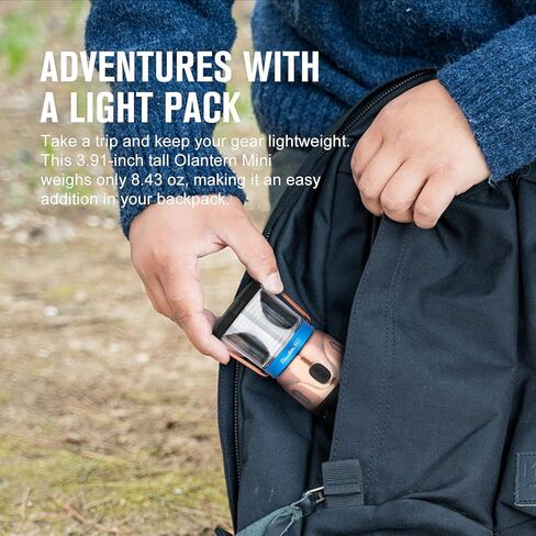 OLIGHT Olantern Mini 150 Lumens LED MCC مصباح يدوي قابل لإعادة الشحن، 4 أوضاع خافتة، شعاع 360 درجة فانوس صغير مثالي للصيد والتخييم وصيد الأسماك والطوارئ والمنزل (رمادي البازلت) in Saudi Arabia