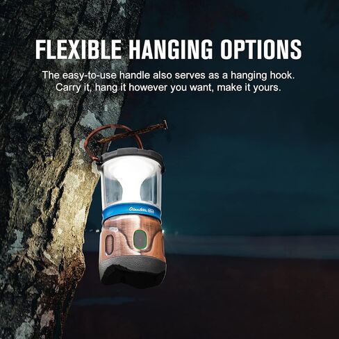 OLIGHT Olantern Mini 150 Lumens LED MCC مصباح يدوي قابل لإعادة الشحن، 4 أوضاع خافتة، شعاع 360 درجة فانوس صغير مثالي للصيد والتخييم وصيد الأسماك والطوارئ والمنزل (رمادي البازلت) in Saudi Arabia