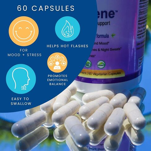 إسترولين لتخفيف فترة انقطاع الطمث - مكمل طبيعي للنساء اللاتي يمررن بمرحلة انقطاع الطمث - يساعد في علاج الهبات الساخنة والتعرق والتعب وتقلب المزاج - 60 كبسولة in Kuwait