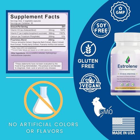 إسترولين لتخفيف فترة انقطاع الطمث - مكمل طبيعي للنساء اللاتي يمررن بمرحلة انقطاع الطمث - يساعد في علاج الهبات الساخنة والتعرق والتعب وتقلب المزاج - 60 كبسولة in Kuwait