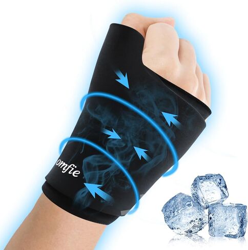 Trucomfie Cold Packs for Wrist & Thumb for Men- Hot & Cold Therapy, Reusable Gel Pack for Injuries, Arthritis, Tendonitis, Carpal Tunnel, Swelling & Bruises - Fits Either Hand, Large Size in Saudi Arabia