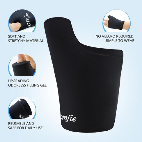 Trucomfie Cold Packs for Wrist & Thumb for Men- Hot & Cold Therapy, Reusable Gel Pack for Injuries, Arthritis, Tendonitis, Carpal Tunnel, Swelling & Bruises - Fits Either Hand, Large Size in Saudi Arabia