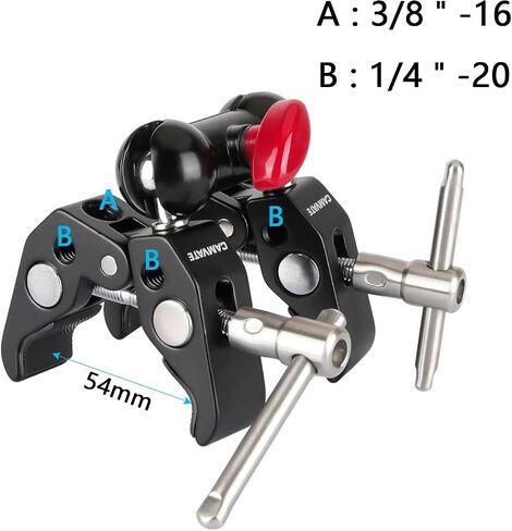 CAMVATE Articulating Magic Arm with 2pcs Super Clamp Crab Plier Clip - 1441 in Saudi Arabia