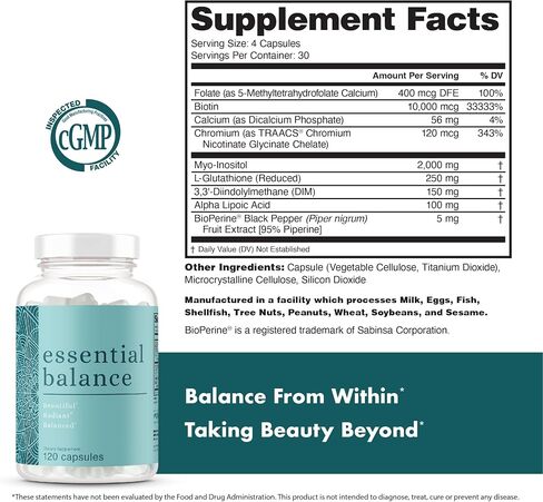 Essential Balance Hormonal Support and Vitamin Supplement for Women by Foxy Fit – Antioxidant, Healthy Skin & Hair for Daily Use* (30 Servings) in Saudi Arabia