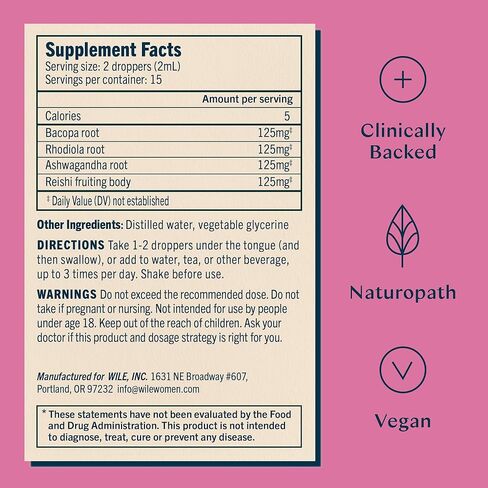 وايلي قطرات تخفيف الإرهاق للنساء - تدعم الطاقة والمرونة - 30 حصة in Kuwait