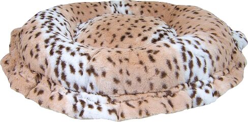 BESSIE AND BARNIE Ultra Plush Aspen Snow Leopard/ Blondie Shag Deluxe Dog/ Pet Lily Pod Bed in Kuwait