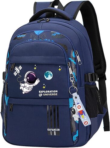 Astronaut Backpack for Boys Teens, Large Capacity School Bag Bookbag for Kids Elementary Middle (Black) in Saudi Arabia