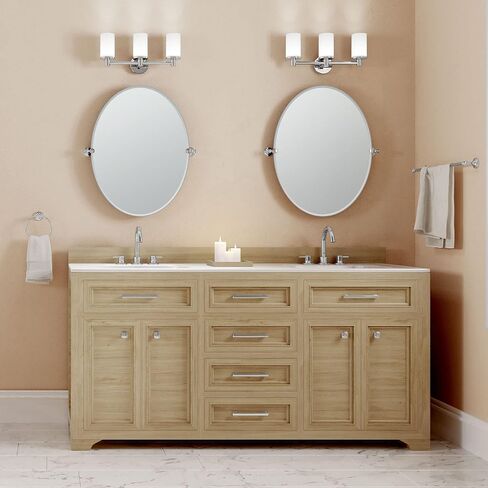 Gatco 4129LG Tavern Frameless Oval Mirror, 32 Inch, Polished Nickel in Saudi Arabia