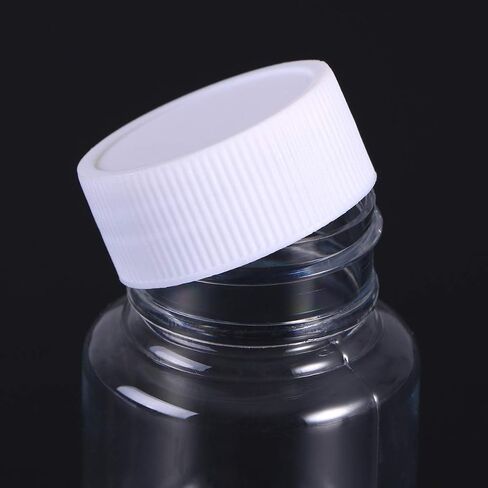 Exceart 20pcs 80ml Empty Potable Clear Plastic Medicine Pill Bottle Container Cosmetic Bottle with Cap for Pill Tablet Liquid Water Sample in Saudi Arabia