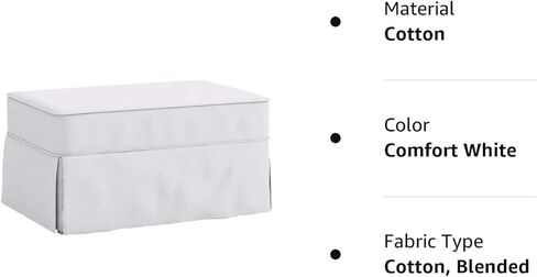 استبدال الغطاء القطني العثماني. يناسب مسند بوتري بارن بي بي كومفورت. غطاء مسند قدم للأريكة من القطن الكثيف (رمادي داكن مريح) in Kuwait