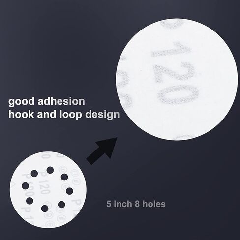 120 قطعة من وسادات الصنفرة المدارية، 5 بوصات أقراص الصنفرة بخطاف وحلقة 120 حبيبة، 8 فتحات أقراص الصنفرة المدارية لأعمال النجارة، الصنفرة المدارية، وسادة بديلة in Kuwait