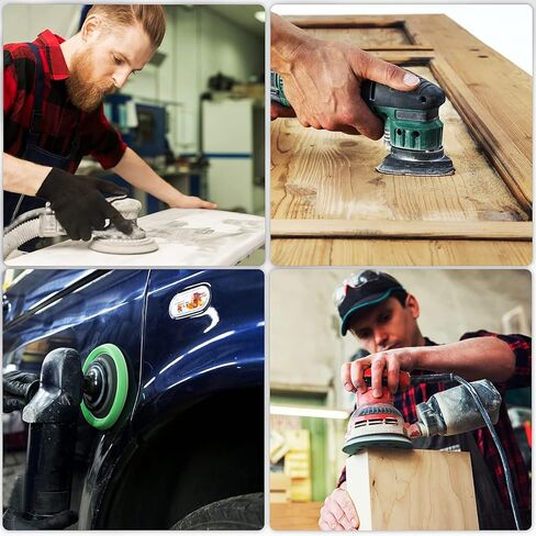 120 قطعة من وسادات الصنفرة المدارية، 5 بوصات أقراص الصنفرة بخطاف وحلقة 120 حبيبة، 8 فتحات أقراص الصنفرة المدارية لأعمال النجارة، الصنفرة المدارية، وسادة بديلة in Kuwait