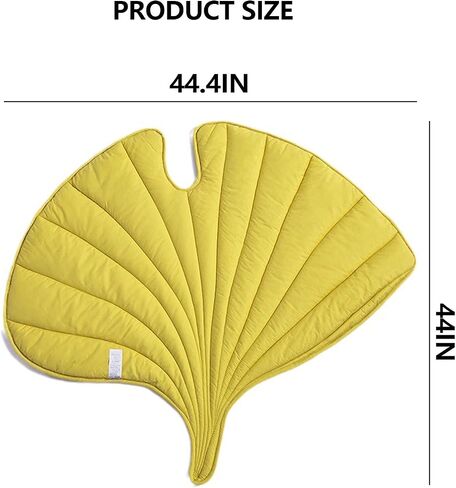 SVICCOOKQ 3D Leaves Shaped Pet Blanket Cushion Kids Activity Rug Washable Plush Blankets for Dog Blankets and Cat Blanket, Couch(44"x44.5",Yellow) in Saudi Arabia