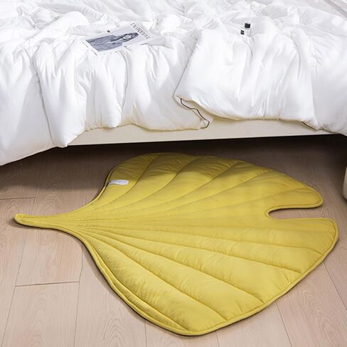 SVICCOOKQ 3D Leaves Shaped Pet Blanket Cushion Kids Activity Rug Washable Plush Blankets for Dog Blankets and Cat Blanket, Couch(44"x44.5",Yellow) in Saudi Arabia