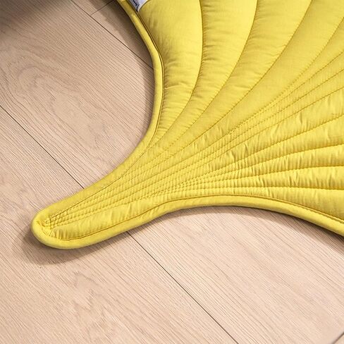 SVICCOOKQ 3D Leaves Shaped Pet Blanket Cushion Kids Activity Rug Washable Plush Blankets for Dog Blankets and Cat Blanket, Couch(44"x44.5",Yellow) in Saudi Arabia