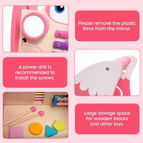 مشاية أطفال خشبية، مشاية دفع للأطفال مع مركز أنشطة ترفيهية متعددة، مشاية أطفال للتعلم من أجل الجلوس والوقوف لعمر سنة واحدة للأولاد والبنات والرضع in Kuwait