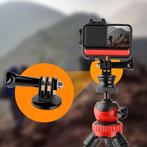 Frgyee Gopro محول تركيب ثلاثي القوائم، 3/8 بوصة أنثى إلى 1/4 بوصة ذكر و1/4 بوصة أنثى إلى 3/8 بوصة ذكر محول برغي ثلاثي القوائم للكاميرا، لكاميرا ترايبود مونوبود ذات الرأس الكروي، Gopro، DJI Osmo، Sjcam، كاميرا الحركة Xiaoyi in Kuwait