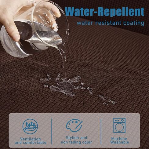 أغطية وسائد أريكة طاردة للماء من NC HOME، أغطية فردية لوسائد الأريكة (3 قطع، رمادي فاتح) in Kuwait