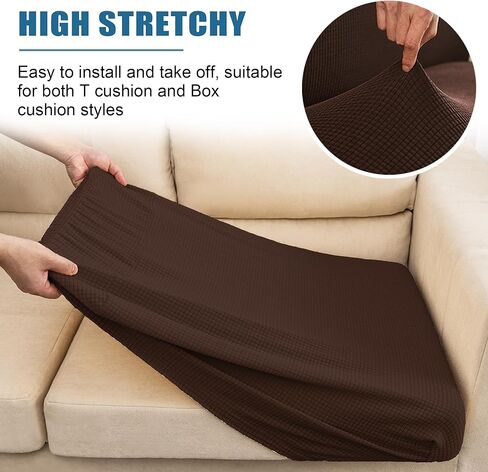 أغطية وسائد أريكة طاردة للماء من NC HOME، أغطية فردية لوسائد الأريكة (3 قطع، رمادي فاتح) in Kuwait