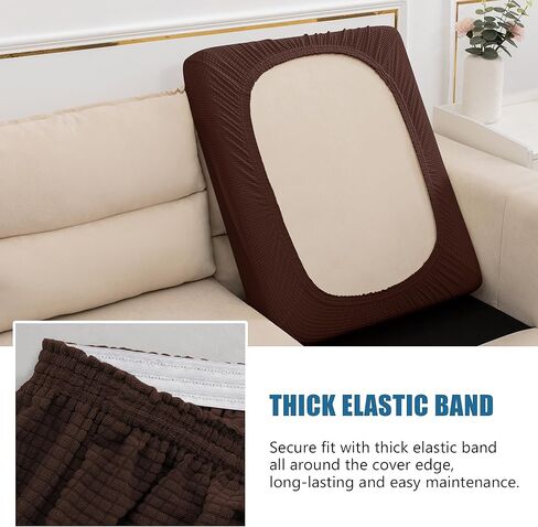 أغطية وسائد أريكة طاردة للماء من NC HOME، أغطية فردية لوسائد الأريكة (3 قطع، رمادي فاتح) in Kuwait