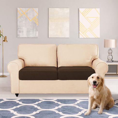 أغطية وسائد أريكة طاردة للماء من NC HOME، أغطية فردية لوسائد الأريكة (3 قطع، رمادي فاتح) in Kuwait