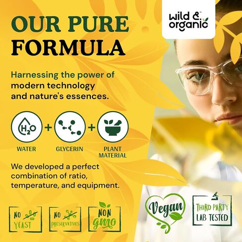 Wild & Organic Turmeric Ginger Liquid Supplement - Ginger Turmeric with Black Pepper - Turmeric Curcumin and Ginger Tincture - Vegan, Alcohol Free Drops - 4 fl oz in Saudi Arabia