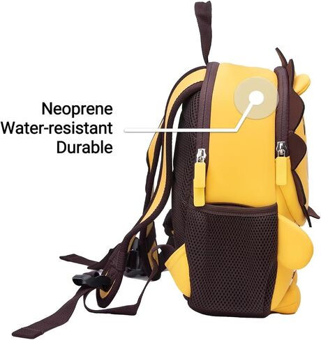 JoyRokaro Cute Toddler Backpack - Waterproof Preschool Backpack Lunch Bag for Kids 3-6 - 3D Neoprene Cartoon Animal Schoolbag for Toddlers - Lion Backpack for 3 4 5 6 Years Boys Girls Gift in Saudi Arabia