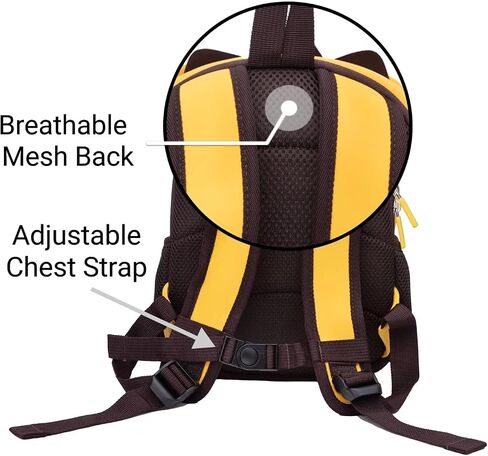 JoyRokaro Cute Toddler Backpack - Waterproof Preschool Backpack Lunch Bag for Kids 3-6 - 3D Neoprene Cartoon Animal Schoolbag for Toddlers - Lion Backpack for 3 4 5 6 Years Boys Girls Gift in Saudi Arabia